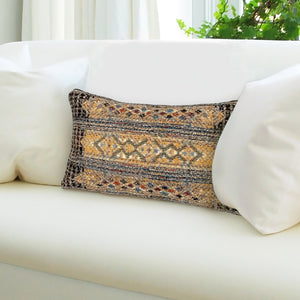 Trans Ocean Liora Manne Marina Tribal Stripe Indoor/Outdoor Pillow - Vibrant Geometric Accent For Any Space Black Polypropylene,Polyester 7mr5s805748