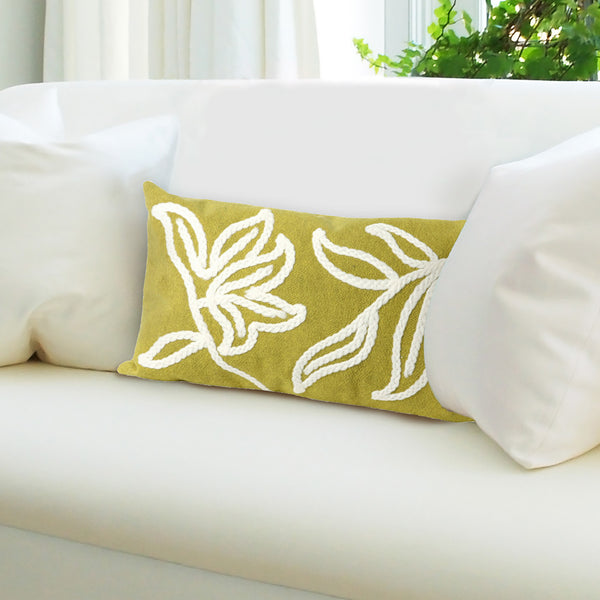 Trans Ocean Liora Manne Visions I Windsor Indoor/Outdoor Handmade Pillow - Elegant Floral Design For Any Space Green Polyester 7sa1s307606