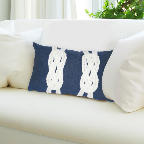 Trans Ocean Liora Manne Visions Ii Handmade Indoor/Outdoor Pillow - Coastal Graphic Art For Beach Lovers Navy Polyester 7sb2s414233