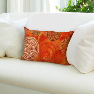 Trans Ocean Liora Manne Visions Iii Graffiti Swirl Indoor/Outdoor Pillow - Stunning Artful Accent For Any Space Red Polyester 7sc1s410924