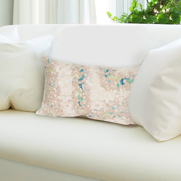 Trans Ocean Liora Manne Visions Iii Elements Indoor/Outdoor Handmade Pillow - Contemporary Blue Accent Piece Blue Polyester 7sc1s412603