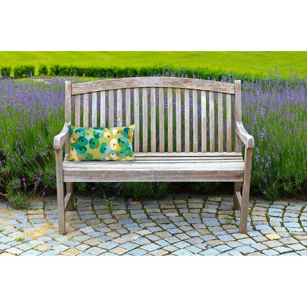 Trans Ocean Liora Manne Visions Ii Pansy Indoor/Outdoor Pillow - Handcrafted Geometric Accent For Modern Spaces Green Polyester 7sb1s413806