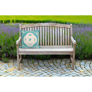 Trans Ocean Liora Manne Visions Ii Handmade Indoor/Outdoor Pillow - Nautical Geometric Design For Any Space Blue Polyester 7sb2s414304