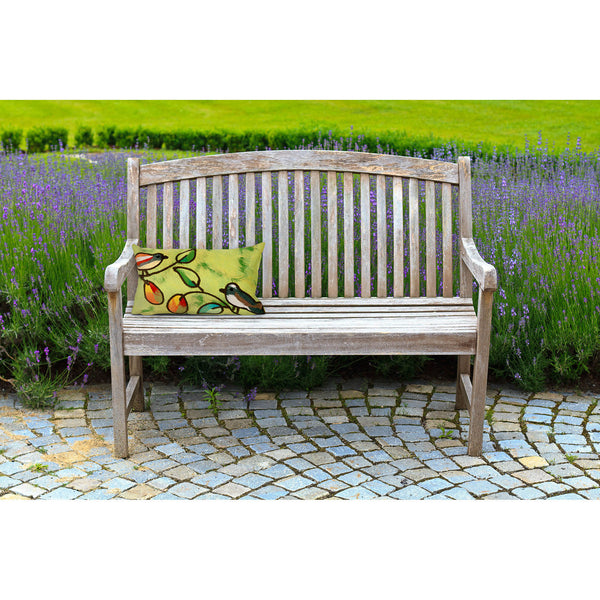 Trans Ocean Liora Manne Visions Iii Song Birds Handmade Indoor/Outdoor Pillow - Stunning Nature Garden Accent Green Polyester 7sc1s411906