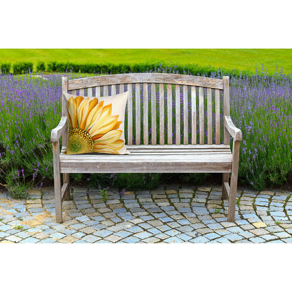 Trans Ocean Liora Manne Visions Iii Sunflower Indoor/Outdoor Handmade Pillow - Vibrant Botanical Accent Piece Yellow Polyester 7sc2s321609