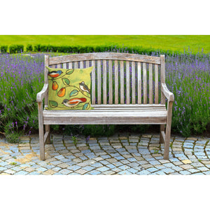 Trans Ocean Liora Manne Visions Iii Song Birds Handmade Indoor/Outdoor Pillow - Stunning Nature Garden Accent Green Polyester 7sc2s411906