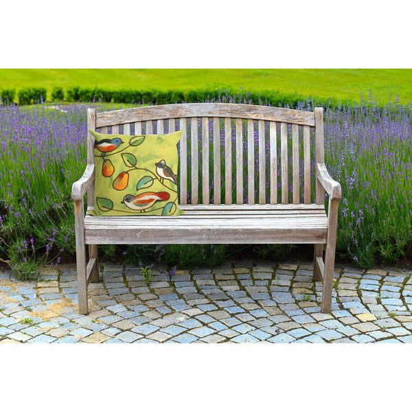 Trans Ocean Liora Manne Visions Iii Song Birds Handmade Indoor/Outdoor Pillow - Stunning Nature Garden Accent Green Polyester 7sc2s411906