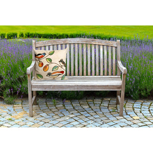 Trans Ocean Liora Manne Visions Iii Song Birds Handmade Indoor/Outdoor Pillow - Stunning Nature Garden Accent Ivory Polyester 7sc2s411912