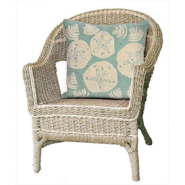 Trans Ocean Liora Manne Frontporch Shell Toss Indoor/Outdoor Pillow - Coastal Chic Accent For Any Space Blue Polyester,Acrylic 7fp8s140804