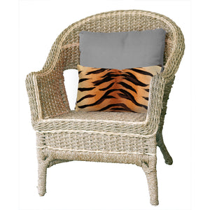 Trans Ocean Liora Manne Visions I Handmade Tiger Pillow - Stylish Indoor/Outdoor Accent For Any Space Brown Polyester 7sa1s408519