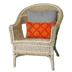 Trans Ocean Liora Manne Visions I Handcrafted Crochet Tile Indoor/Outdoor Pillow - Stylish Geometric Accent Orange Polyester 7sa1s413217