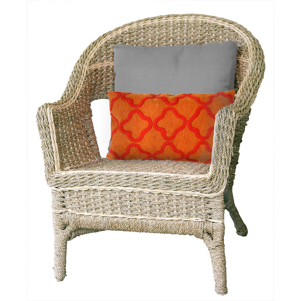 Trans Ocean Liora Manne Visions I Handcrafted Crochet Tile Indoor/Outdoor Pillow - Stylish Geometric Accent Orange Polyester 7sa1s413217