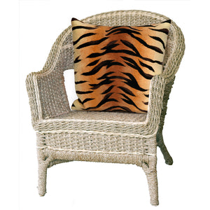 Trans Ocean Liora Manne Visions I Handmade Tiger Pillow - Stylish Indoor/Outdoor Accent For Any Space Brown Polyester 7sa2s408519