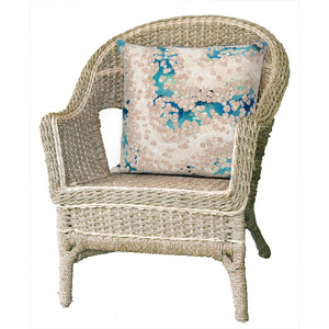 Trans Ocean Liora Manne Visions Iii Elements Indoor/Outdoor Handmade Pillow - Contemporary Blue Accent Piece Blue Polyester 7sc2s412603