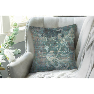 Trans Ocean Liora Manne Marina Transitional Indoor/Outdoor Pillow With Stunning Kermin Pattern For Any Space Blue Polypropylene,Polyester 7mr8s804303