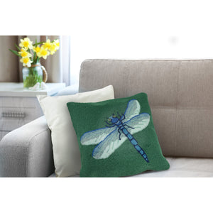 Trans Ocean Liora Manne Frontporch Dragonfly Indoor/Outdoor Pillow - Stylish Contemporary Accent For Any Space Green Polyester,Acrylic 7fp8s455606