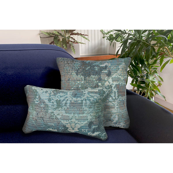 Trans Ocean Liora Manne Marina Transitional Indoor/Outdoor Pillow With Stunning Kermin Pattern For Any Space Blue Polypropylene,Polyester 7mr8s804303