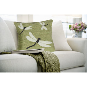 Trans Ocean Liora Manne Frontporch Dragonfly Indoor/Outdoor Pillow - Stylish Contemporary Accent For Any Space Green Polyester,Acrylic 7fp8s141506