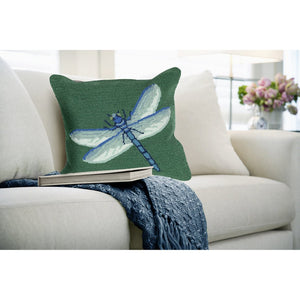 Trans Ocean Liora Manne Frontporch Dragonfly Indoor/Outdoor Pillow - Stylish Contemporary Accent For Any Space Green Polyester,Acrylic 7fp8s455606