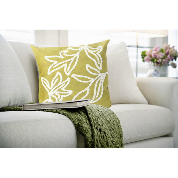 Trans Ocean Liora Manne Visions I Windsor Indoor/Outdoor Handmade Pillow - Elegant Floral Design For Any Space Green Polyester 7sa2s307606