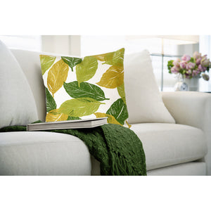 Trans Ocean Liora Manne Visions I Mystic Leaf Indoor/Outdoor Pillow - Vibrant Botanical Art For Any Space Green Polyester 7sa2s405106