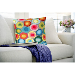 Trans Ocean Liora Manne Visions Ii Indoor/Outdoor Handmade Pillow - Contemporary Geometric Art For Any Space Grey Polyester 7sb2s412844