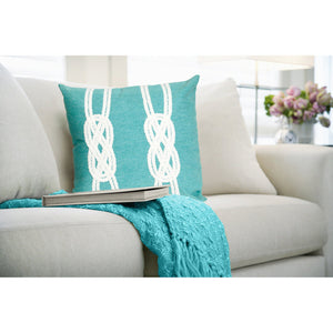 Trans Ocean Liora Manne Visions Ii Handmade Indoor/Outdoor Pillow - Coastal Graphic Art For Beach Lovers Blue Polyester 7sb2s414204