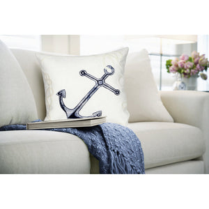 Trans Ocean Liora Manne Visions Ii Nautical Indoor/Outdoor Pillow - Handcrafted Artistry For Stylish Spaces White Polyester 7sb2s418402