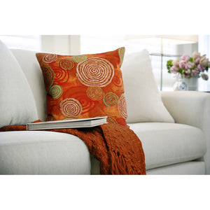 Trans Ocean Liora Manne Visions Iii Graffiti Swirl Indoor/Outdoor Pillow - Stunning Artful Accent For Any Space Red Polyester 7sc2s410924