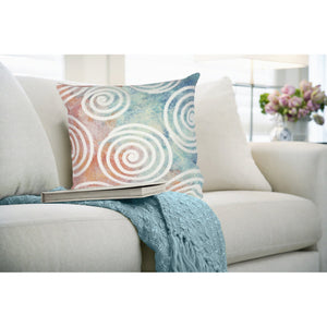 Trans Ocean Liora Manne Visions Iv Curl Indoor/Outdoor Handmade Pillow - Durable, Artistic Accent For Any Space Multi Polyester 7sd2s505544