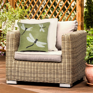 Trans Ocean Liora Manne Frontporch Dragonfly Indoor/Outdoor Pillow - Stylish Contemporary Accent For Any Space Green Polyester,Acrylic 7fp8s141506