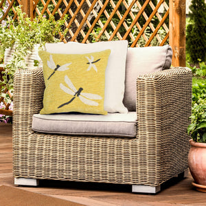 Trans Ocean Liora Manne Frontporch Dragonfly Indoor/Outdoor Pillow - Stylish Contemporary Accent For Any Space Yellow Polyester,Acrylic 7fp8s141509