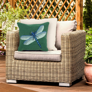 Trans Ocean Liora Manne Frontporch Dragonfly Indoor/Outdoor Pillow - Stylish Contemporary Accent For Any Space Green Polyester,Acrylic 7fp8s455606