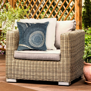 Trans Ocean Liora Manne Marina Circles Pillow - Contemporary Geometric Design For Indoor/Outdoor Elegance Blue Polypropylene,Polyester 7mr8s803504