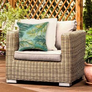 Trans Ocean Liora Manne Marina Palm Border Area Rug - Stylish Indoor/Outdoor Transitional Botanical Design Blue Polypropylene,Polyester 7mr8s815104