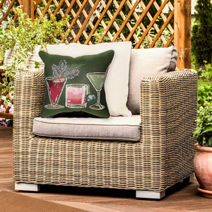 Trans Ocean Liora Manne Let's Get Jolly Pine Pillow - 18" X 18" Festive Indoor/Outdoor Accent For Holidays Green Polypropylene,Polyester 7mr8s964316