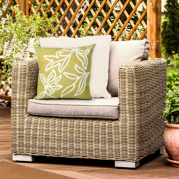 Trans Ocean Liora Manne Visions I Windsor Indoor/Outdoor Handmade Pillow - Elegant Floral Design For Any Space Green Polyester 7sa2s307606