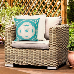 Trans Ocean Liora Manne Visions Ii Handmade Indoor/Outdoor Pillow - Nautical Geometric Design For Any Space Blue Polyester 7sb2s414304