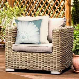 Trans Ocean Liora Manne Visions Iii Antique Medallion Indoor/Outdoor Pillow - Stunning Botanical Floral Accent Blue Polyester 7sc2s319004