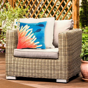 Trans Ocean Liora Manne Visions Iii Coastal Indoor/Outdoor Pillow - Stunning Reef & Fish Design For Any Space Orange Polyester 7sc2s421117