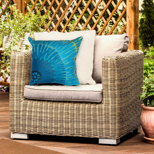 Trans Ocean Liora Manne Visions Iv Cirque Indoor/Outdoor Pillow - Vibrant Botanical Art For Stylish Spaces Blue Polyester 7sd2s430204