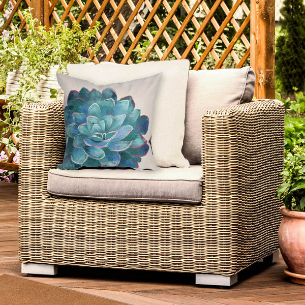 Trans Ocean Liora Manne Visions Iv Indoor/Outdoor Handmade Pillow - Stunning Botanicals For Modern Spaces Ivory Polyester 7sd2s431612