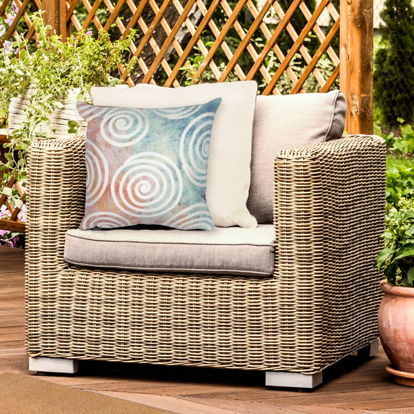 Trans Ocean Liora Manne Visions Iv Curl Indoor/Outdoor Handmade Pillow - Durable, Artistic Accent For Any Space Multi Polyester 7sd2s505544