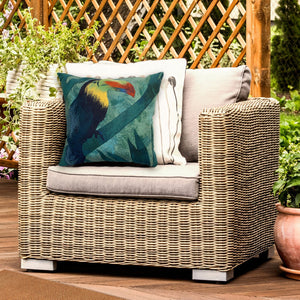 Trans Ocean Liora Manne Jungle Bird 20" X 20" Indoor/Outdoor Pillow - Vibrant Green Parrot Design For Any Space Green Polyester 7sd2s505806