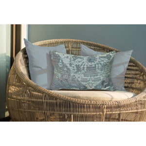Trans Ocean Liora Manne Marina Transitional Indoor/Outdoor Pillow With Stunning Kermin Pattern For Any Space Blue Polypropylene,Polyester 7mr5s804303