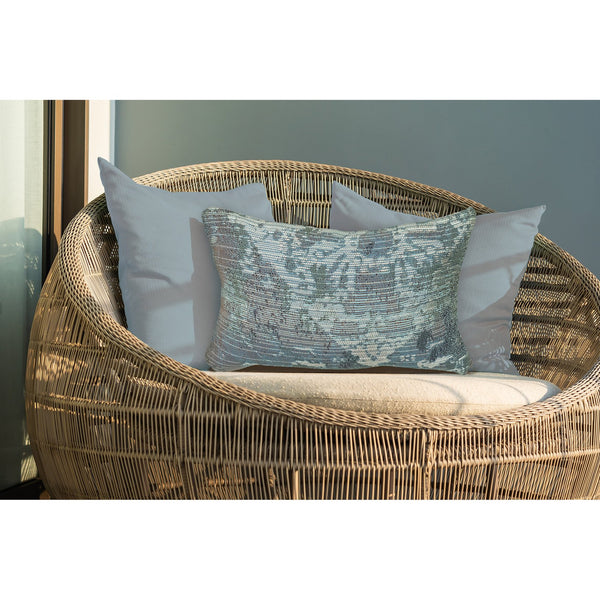 Trans Ocean Liora Manne Marina Transitional Indoor/Outdoor Pillow With Stunning Kermin Pattern For Any Space Blue Polypropylene,Polyester 7mr5s804303