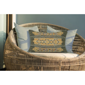 Trans Ocean Liora Manne Marina Tribal Stripe Indoor/Outdoor Pillow - Vibrant Geometric Accent For Any Space Green Polypropylene,Polyester 7mr5s805706