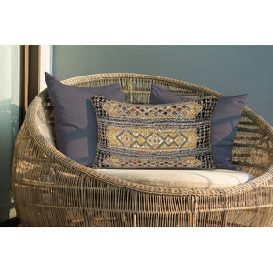 Trans Ocean Liora Manne Marina Tribal Stripe Indoor/Outdoor Pillow - Vibrant Geometric Accent For Any Space Black Polypropylene,Polyester 7mr5s805748