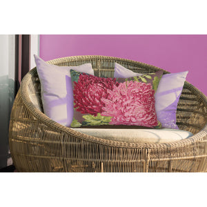 Trans Ocean Liora Manne Marina Mums Indoor/Outdoor Pillow - Vibrant Floral Design For Stylish Spaces Pink Polypropylene,Polyester 7mr5s818337