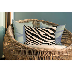Trans Ocean Liora Manne Visions I Zebra Indoor/Outdoor Handmade Pillow - Stylish Graphic Animal Print Accent Black Polyester 7sa1s304348